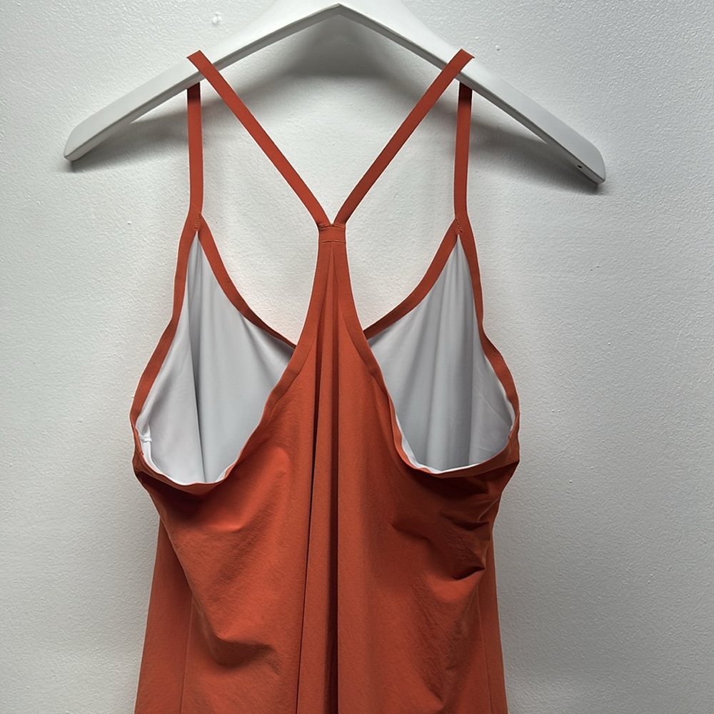 Outdoor Voices The Exercise Dress Sleeveless Mini Lined Stretch Orange Large - Picture 5 of 8